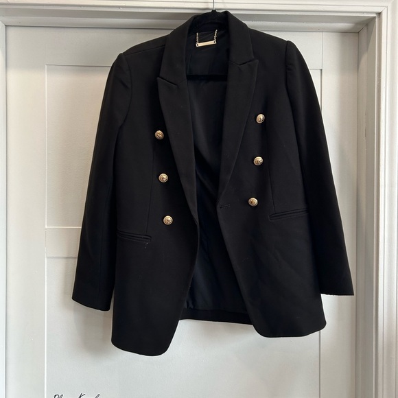 Tahari Black Blazer with Gold Buttons - Picture 1 of 4